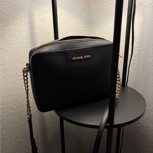Michael Kors Black and Gold Crossbody Bag